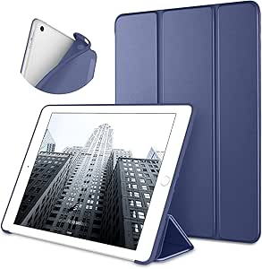 DTTO for iPad 9.7 Case 2018 iPad 6th Generation Case / 2017 iPad 5th Generation Case, Slim Fit Lightweight Smart Cover with Soft TPU Back Case for iPad 9.7 2018/2017 [Auto Sleep/Wake] - Navy Blue