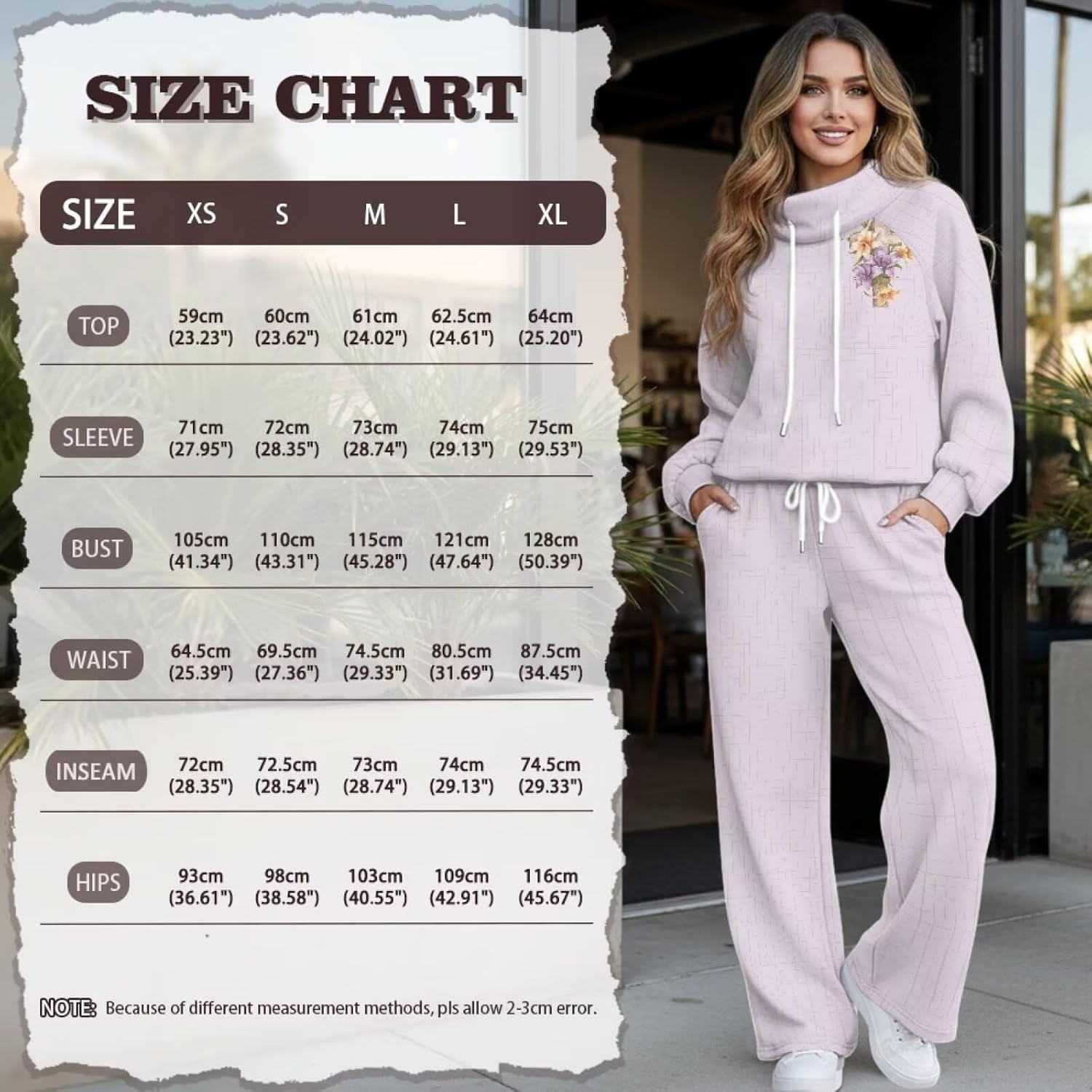 Women Sweat Sets 2 Piece Outfits Cozy Lounge Sets for Women Drawstring Sweatpants High Neck Sweatsuit