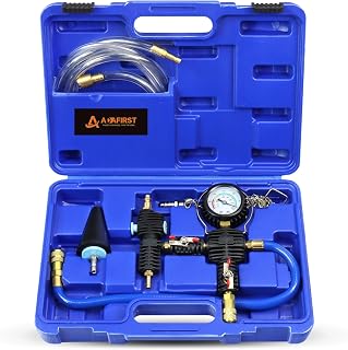 Coolant Vacuum Refill Kit, Cooling System Radiator Vacuum Purge & Fill Tool Kit, Automotive Coolant Filler with Universal Adapter Hoses for Car Motorcycle Truck Airlift Use Blue