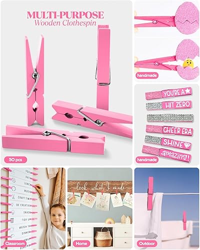 Vista 80 de Alfileres de ropa de madera para manualidades, pinzas de cierre de agarre fuerte, clips de ropa de madera de abedul, pinzas de ropa para colgar