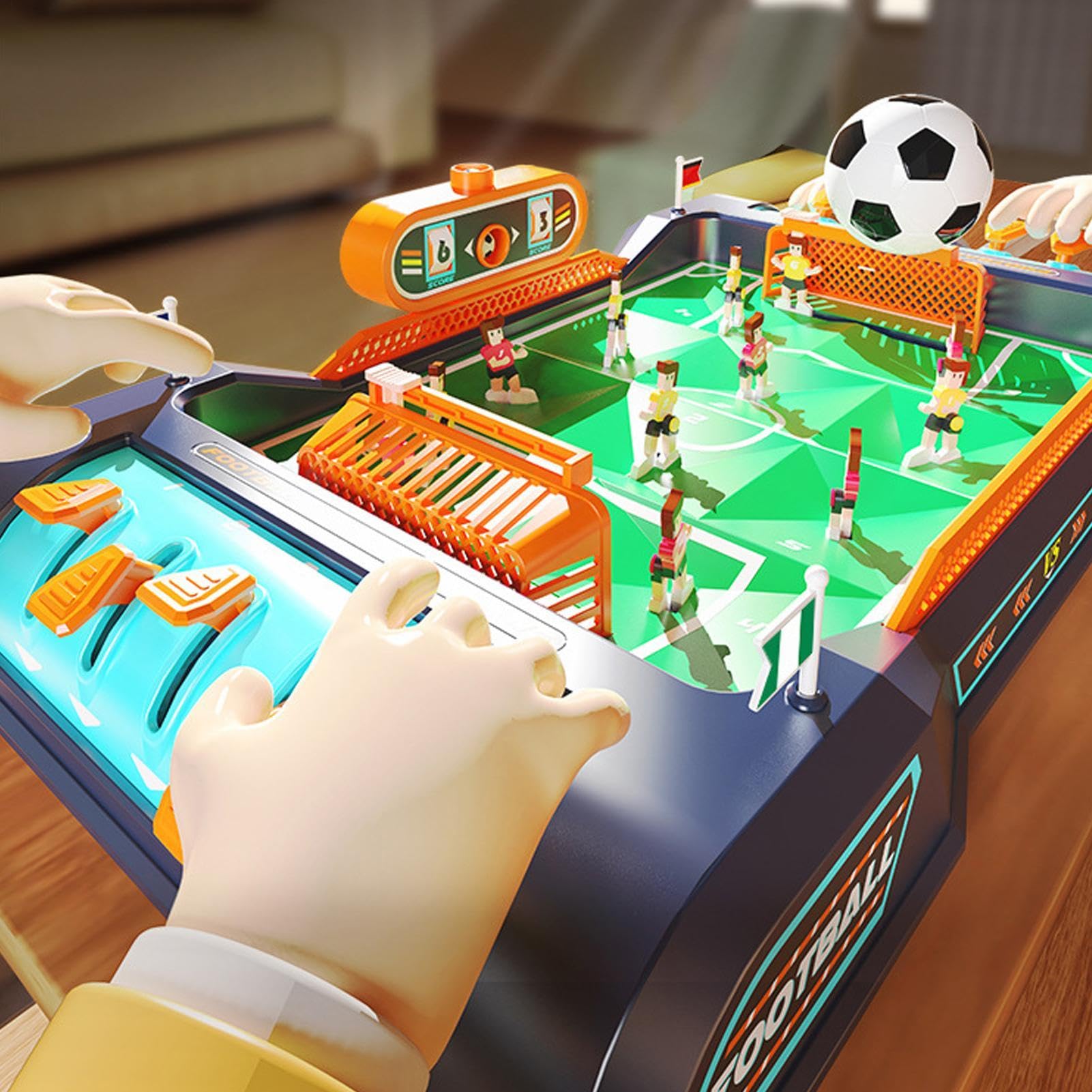 Juego de fútbol de Mesa, fútbol de Mesa pequeña, Juego de Mesa de fútbol de Juguetes interactivos, Fútbol portátil Conjunto de Juguetes educativos con guardián de puntaje para el hogar, Viajes