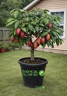 Cacao Tree (Theobroma Cacao) – Live Tropical Cacao Plant – USDA Certified (2-3 feet)