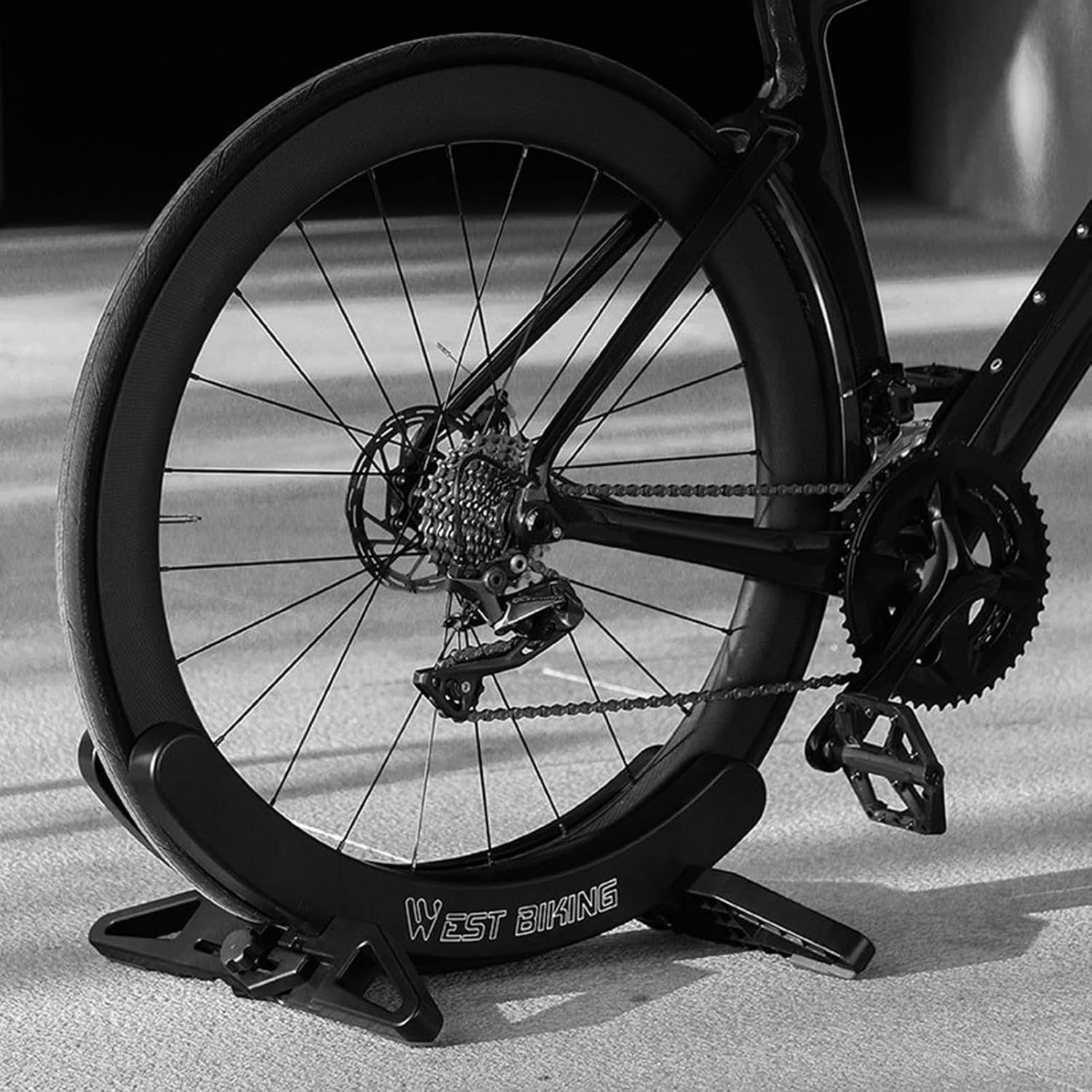 Adjustable Bike Floor Rack ABS Floor Parking Stand 30-80mm Tire Width Bike Storage Rack
