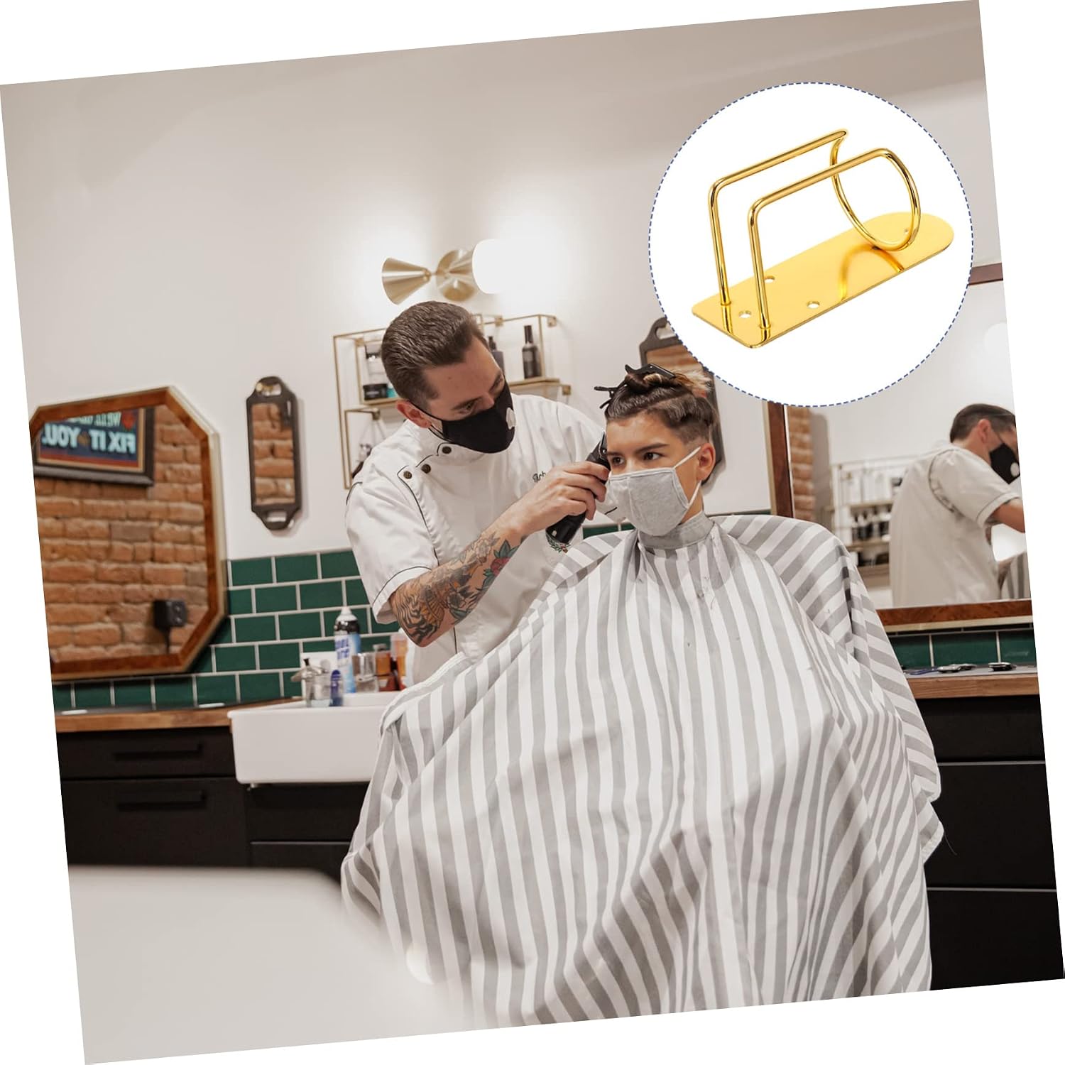 Stainless Steel Clipper Holder Rack Wall Mount Hair Clipper Electric Trimmer Organizer