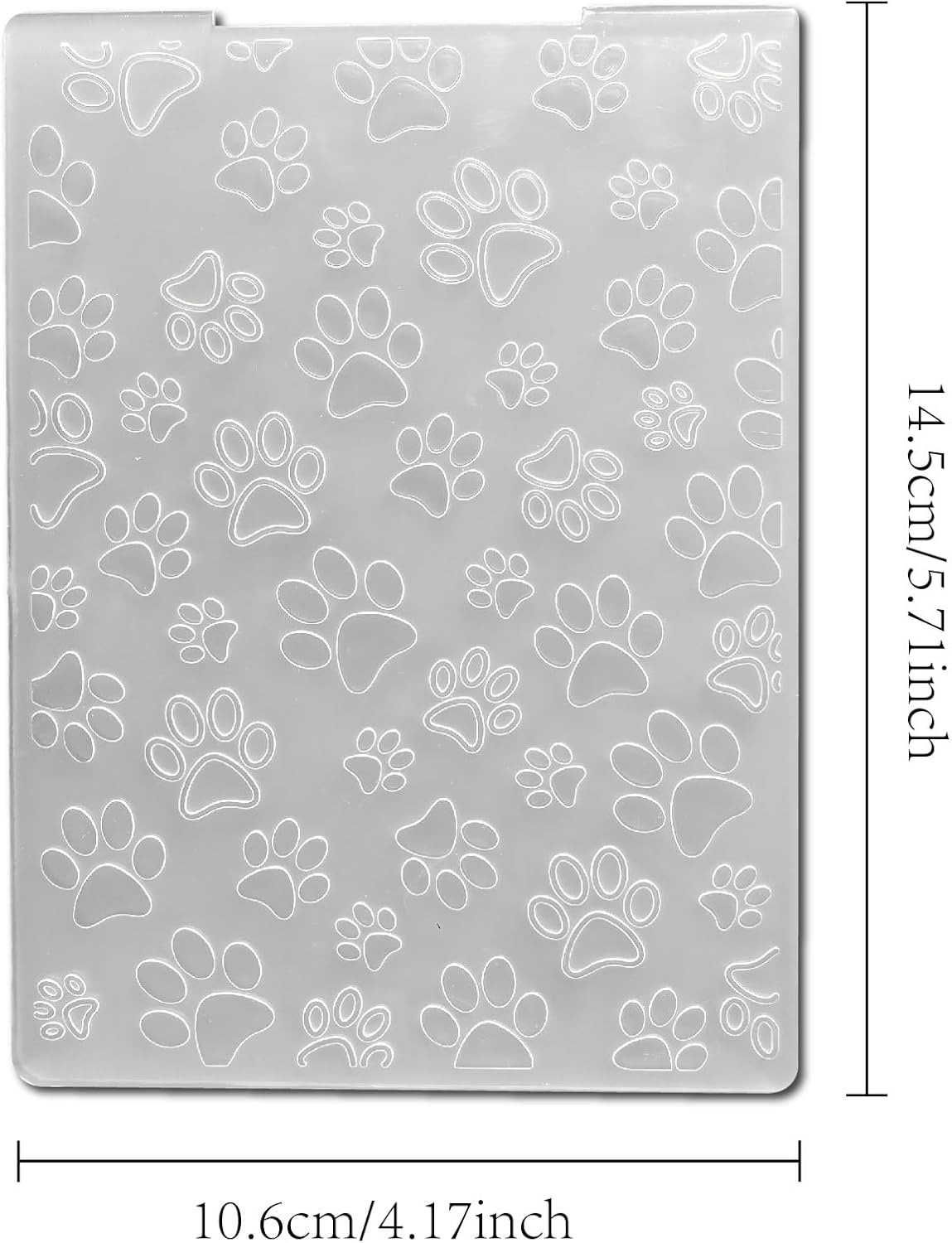 Pet Dog Paw Print Background Plastic Embossing Folders for Card Making Cat Paw Prints Scrapbooking Plastic Template Photo Album Card Paper Handmade DIY Craft Decoration Template Molds