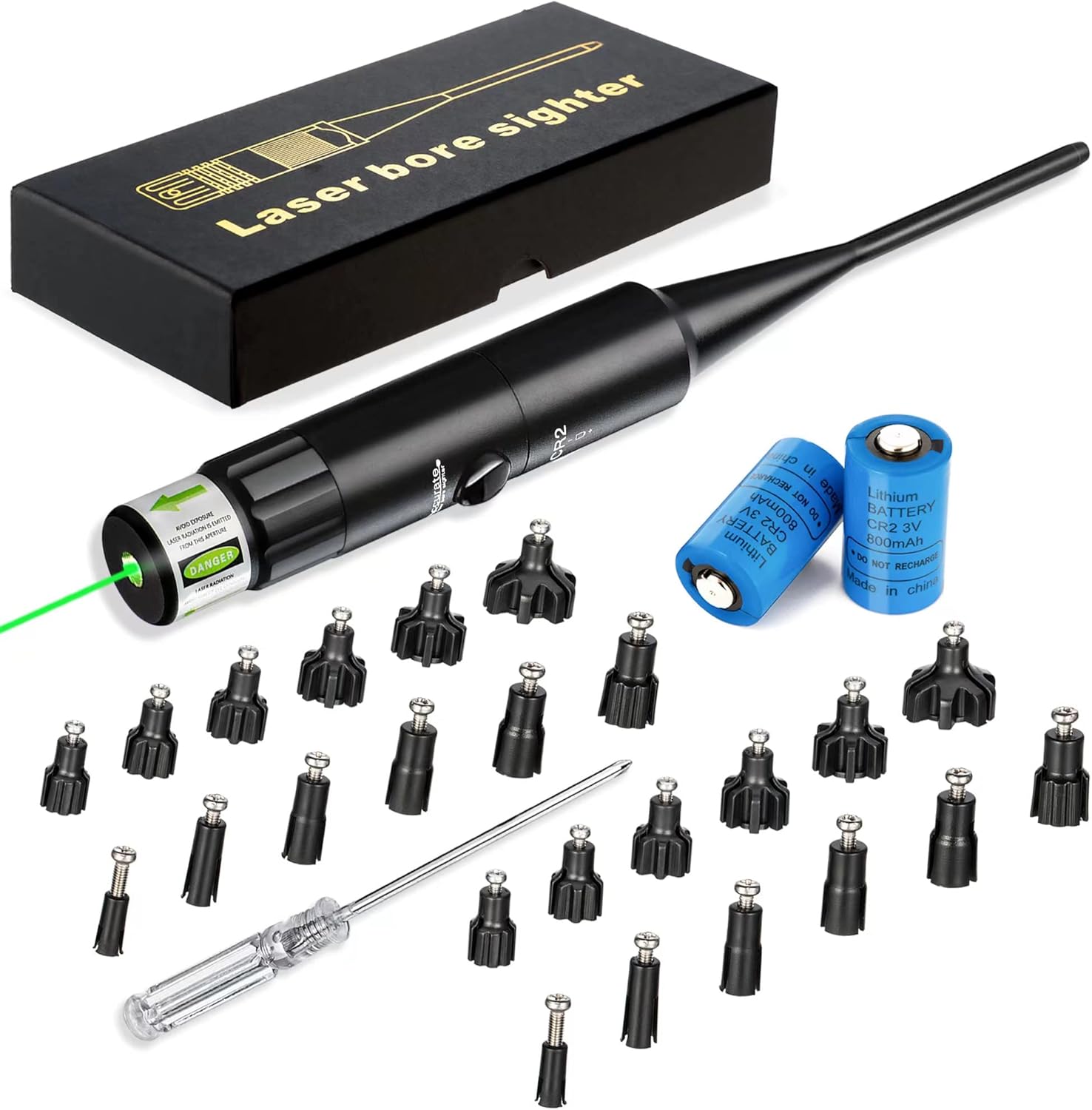 Punctsal Laser Bore Sight Kit for .177 to 12GA Caliber,Universal Green Laser Bore