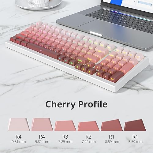 Miniatura 4 de Fogruaden PBT Blue Samurai Keycaps, juego de 170 teclas de doble disparo, perfil de cereza, teclas personalizadas para teclado mecánico Cherry