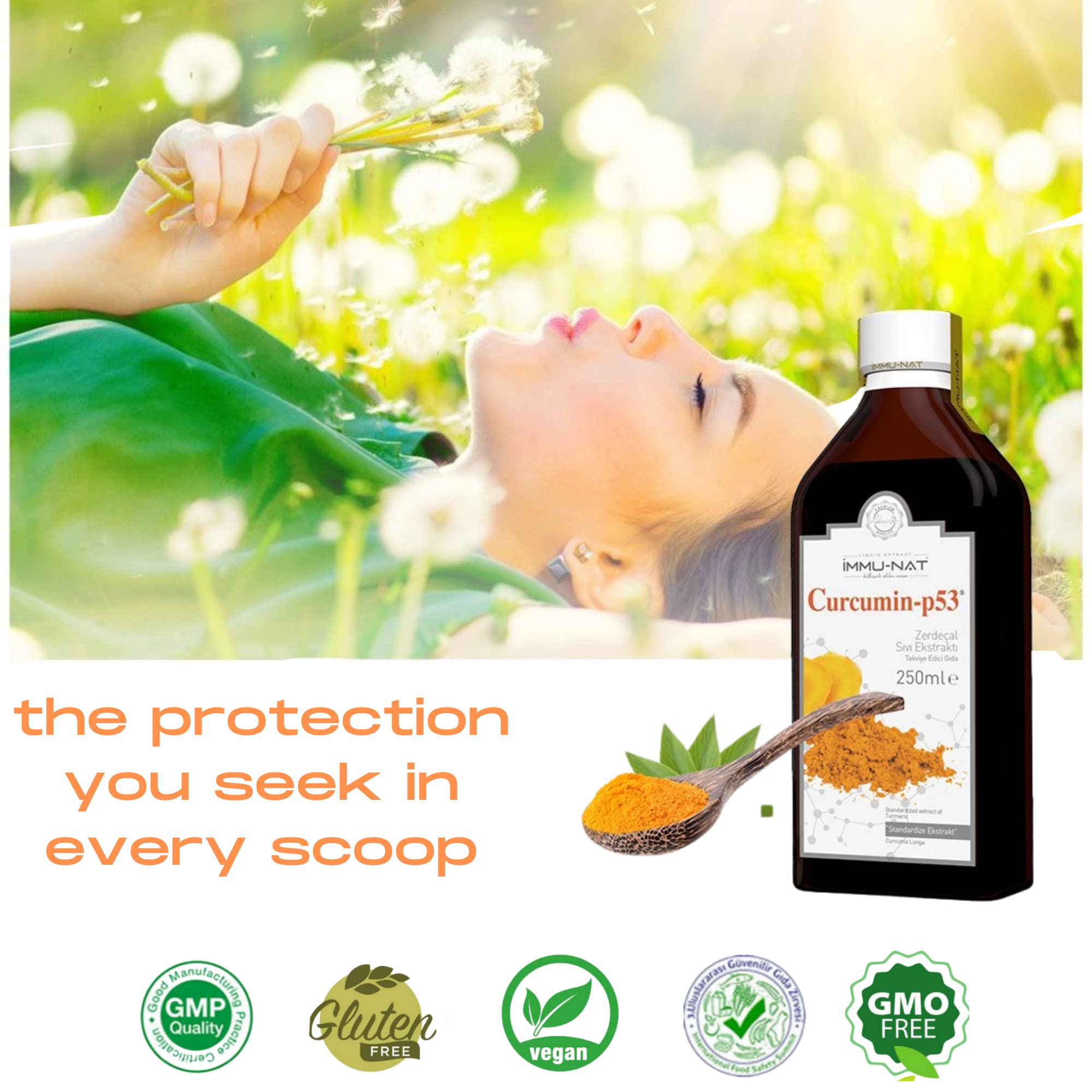 İmmu-Nat Curcumin-p53 Zerdeçal Ekstresi 250 Ml : Amazon.com.tr
