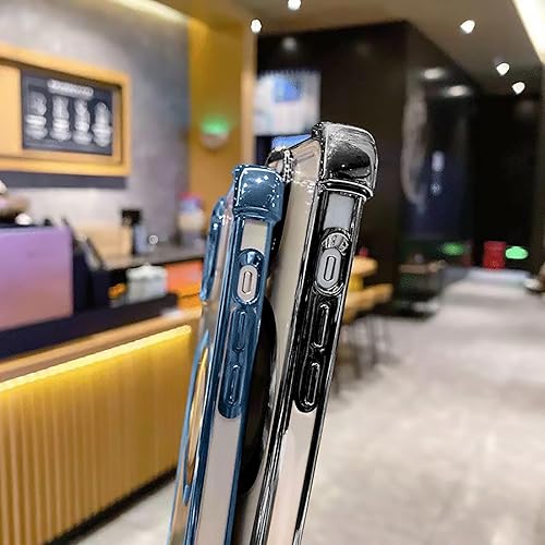 Miniatura 4 de Funda magnética transparente para iPhone 11 Pro Max, protección de lujo brillante en las cuatro esquinas, a prueba de golpes, de grado militar, con
