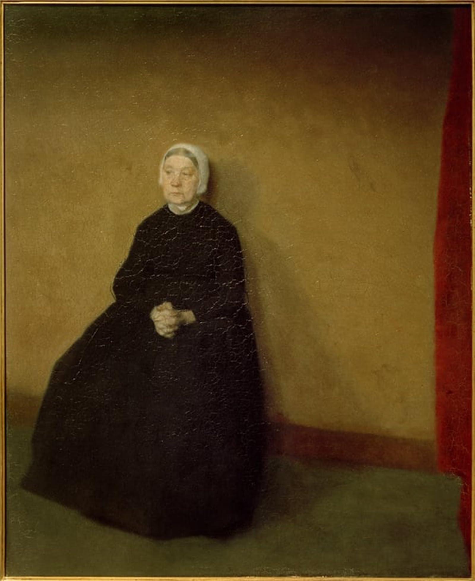 ARTXLXXBN Famous Art Print Poster Vintage Wall Art Eine Alte Frau by Vilhelm Hammershoi Canvas Art Poster for Home Decor 60x90cm