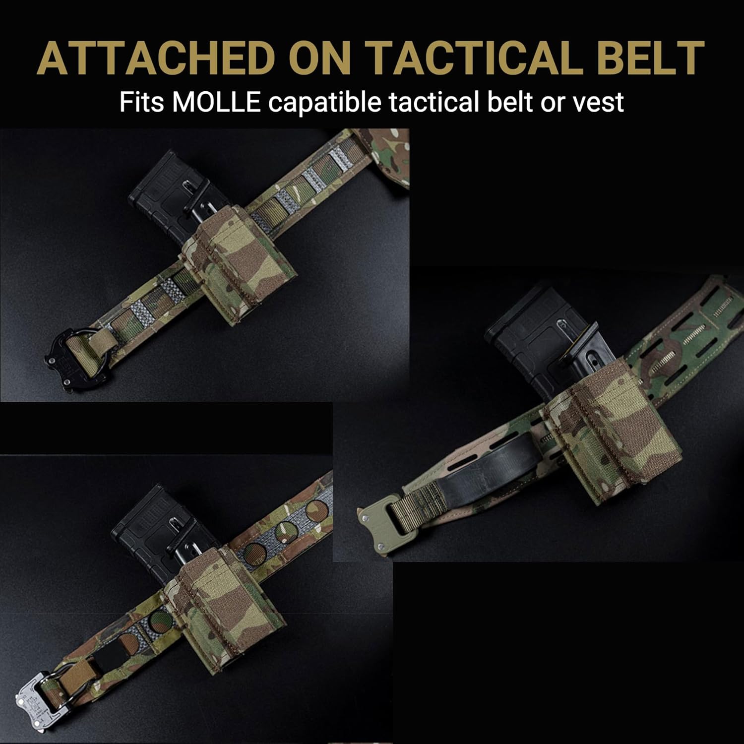 UniPro MG-F-07-CP 9MM & 5.56 Stack Mag Pouch – Tactical Nylon Magazine Holder, MOLLE Compatible, Compact & Durable (3.54" x 2.56" x 4.13") - Image 8