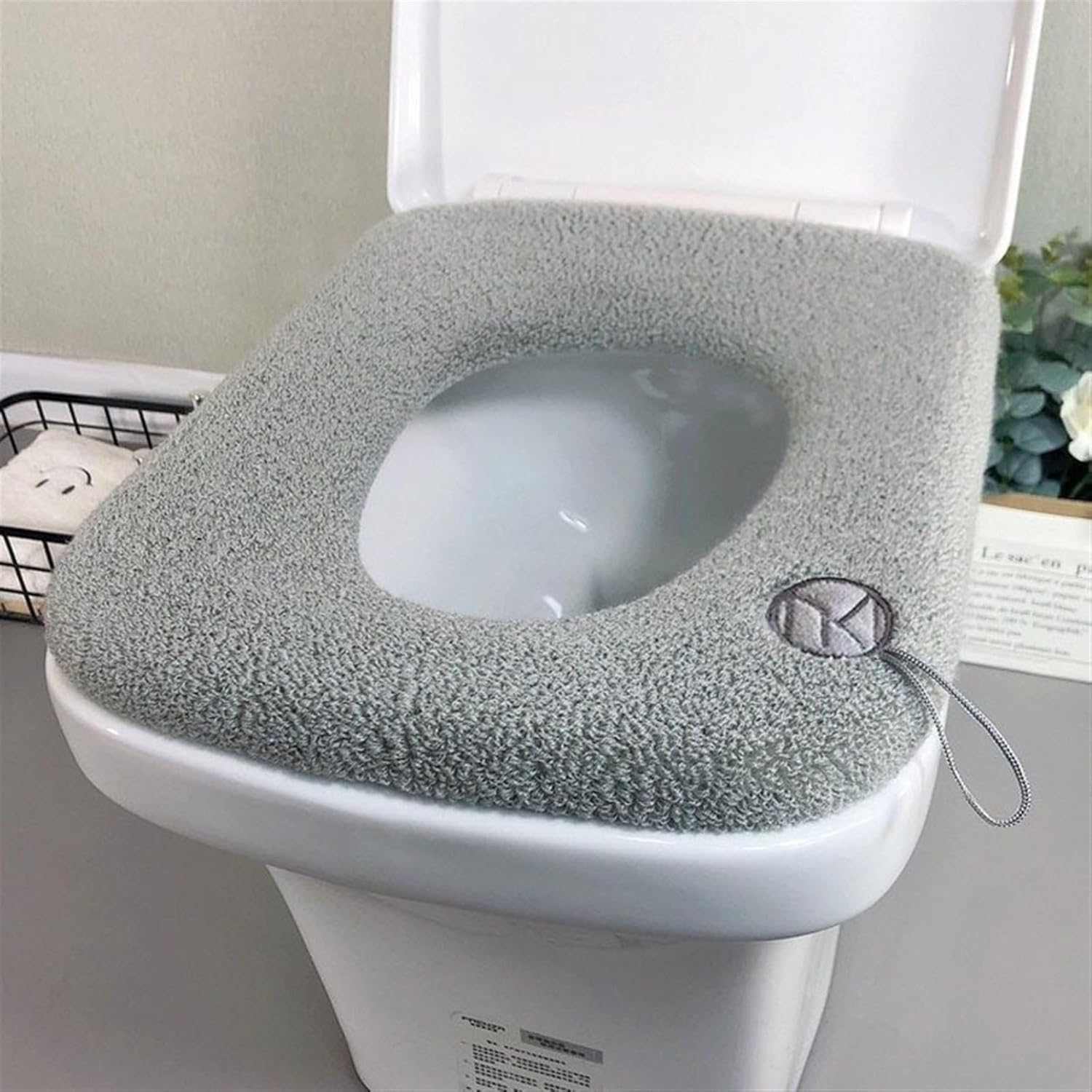 Toilet Seat Pad Winter Washable Toilet Seat Cushion Home Decor Embroidered Toilet Seat Covers (Size : 1)