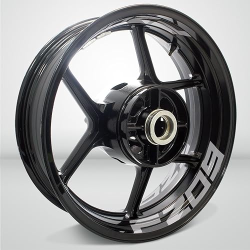 Stickman Vinyls Cinta adhesiva reflectante plateada para llanta interior de motocicleta, compatible con Yamaha FZ09