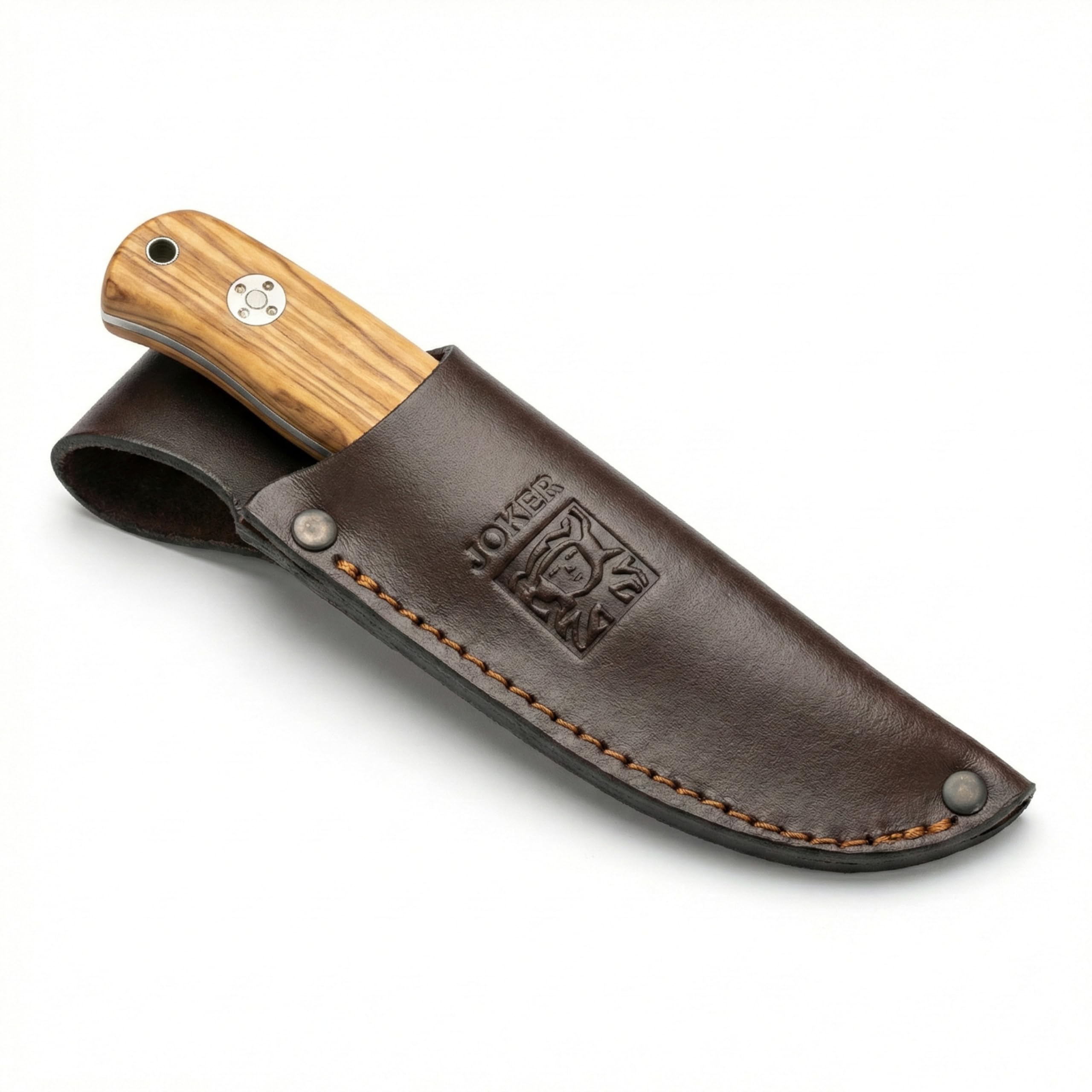 Bushcraft Joker Erizo CO75 Knife, Olive Wood Handle, 7.5 cm MOVA