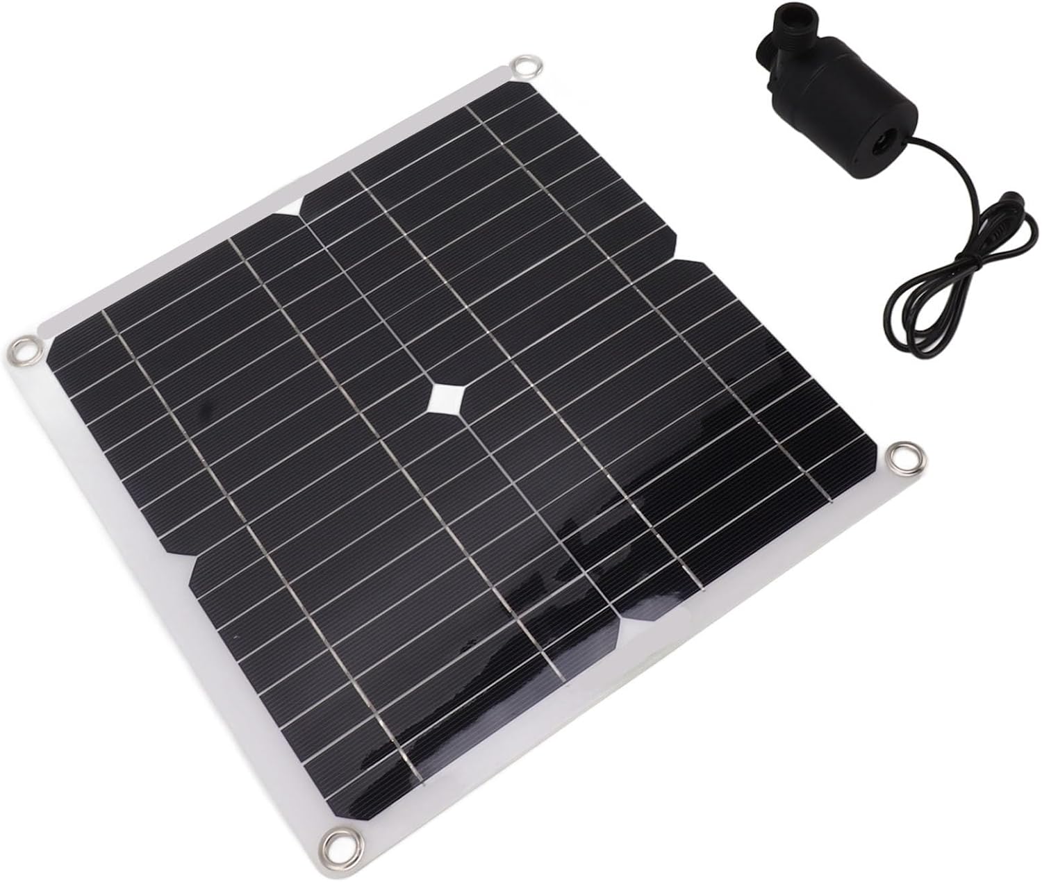 GLOGLOW Nan 50W Solar Kit, High Reliability Timer Controlled Solar Submersible Pump 22W 800Lh for Garden Pool and Birdbath Switches and Sockets