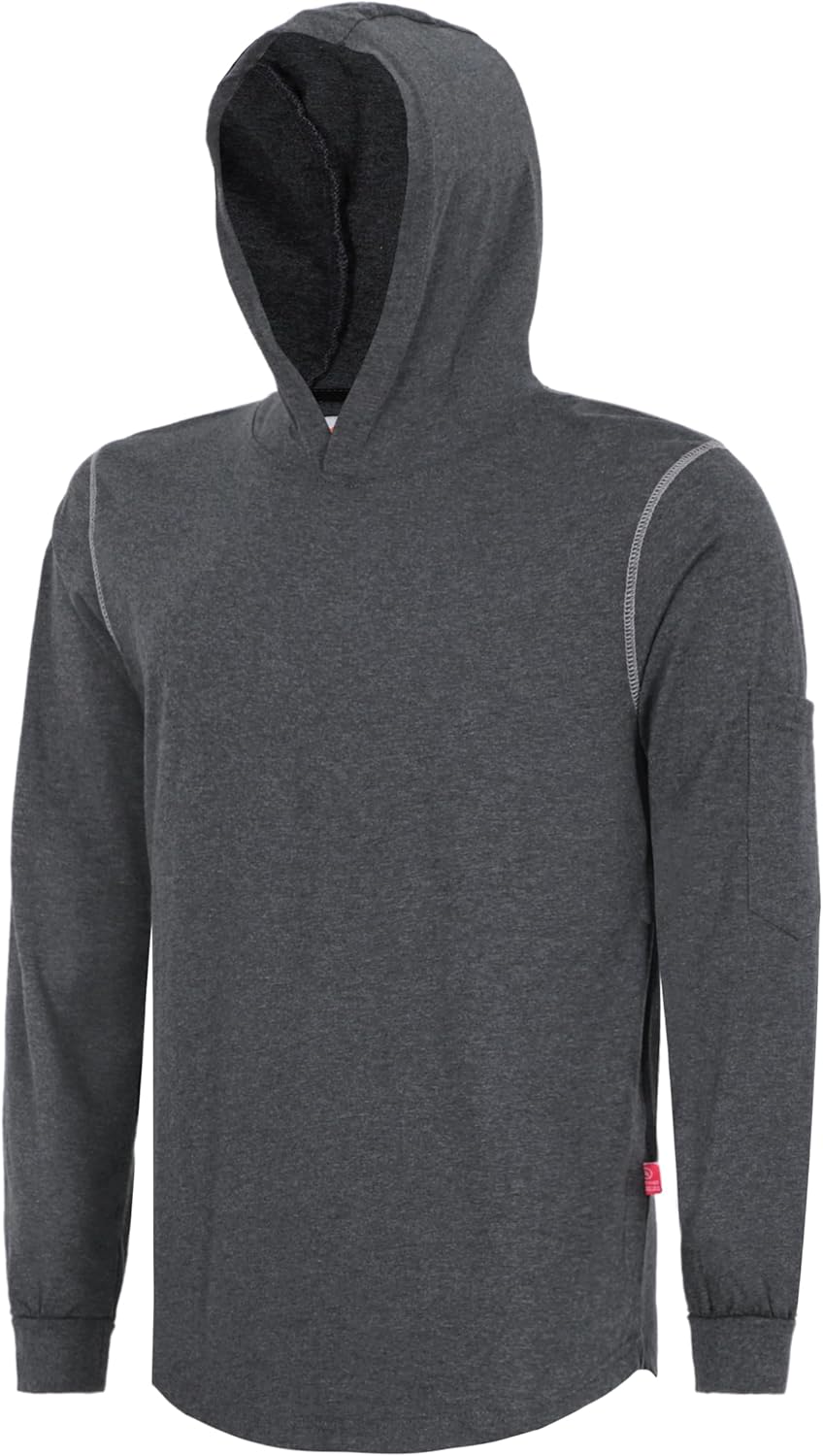 VATRENUS FR Shirts Hooded T Shirt 6oz Lightweight Heather Series Flame Resistant Heather Gray 100% C Fire Retardant Hoodie