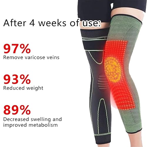 Miniatura 5 de OIUYT Rodilleras moldeadoras de acupresión de turmalina moldeadoras de acupresión con calentadores de muñeca rodilleras autocalentables para mujeres