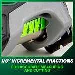 Metabo HPT 25 Ft Tape Measure, 17-Ft Reach & 14-Ft Standout, Wire Belt Clip and Lanyard Attachment, 1/8-Inch Incremental Fractions, Manual Blade Stop, TruRangeTM, 115925M | Nylon Coated Steel, Lightweight Design, High Visibility, 17-ft Long Reach, 1/