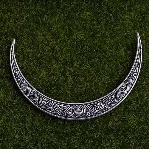 Miniatura 6 de LANGHONG 2 horquillas de luna creciente para mujer, horquillas vikingas para el cabello, con nudo, zjas, 2 unidades