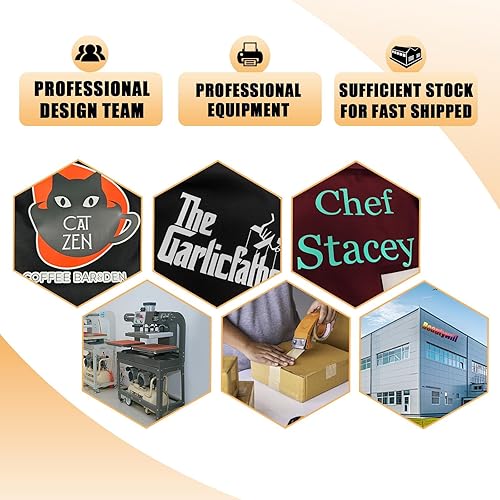 Miniatura 7 de BeautyWill Delantal personalizado con foto Diseño personalizado Nombre Texto Imagen Delantal de Chef Delantal de cocina impermeable