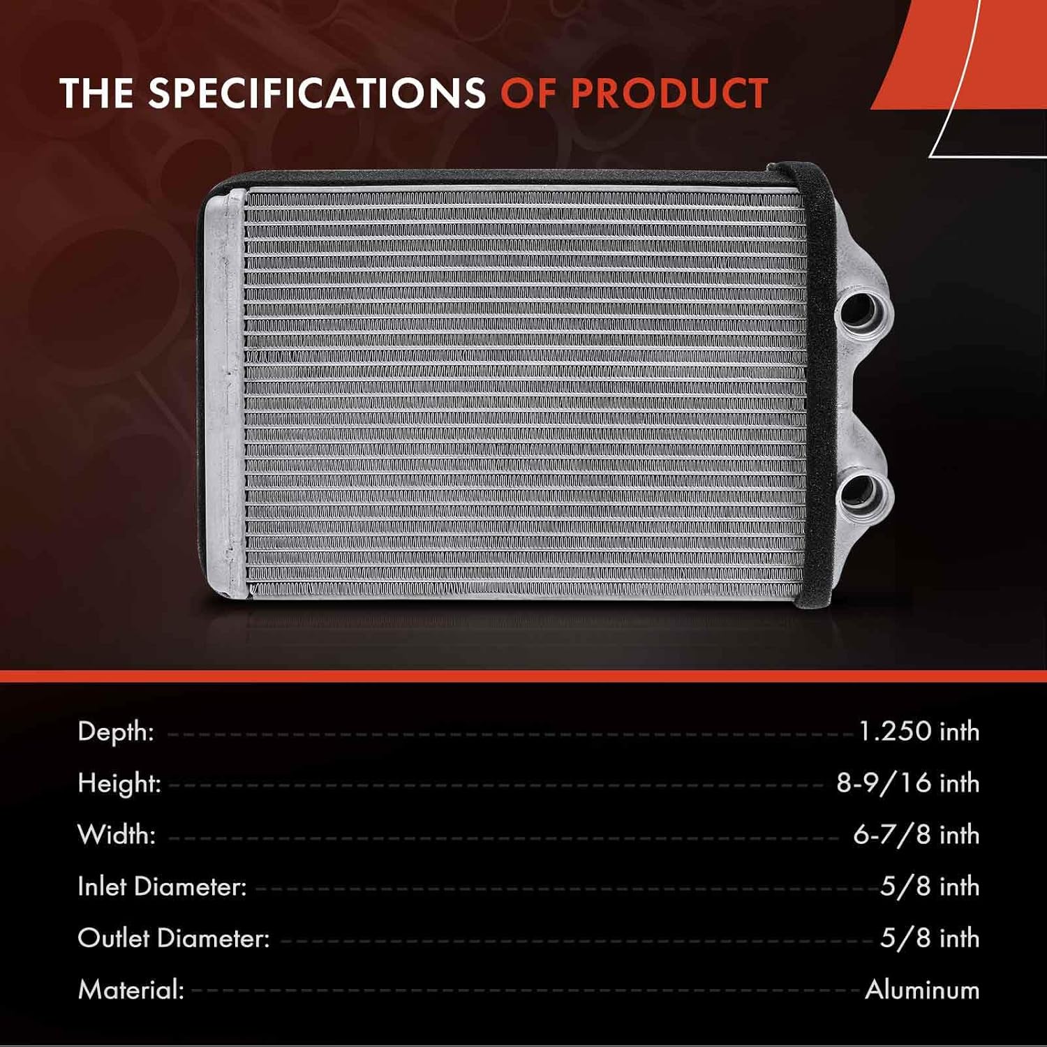 A-Premium HVAC Heater Core Compatible with Toyota Sequoia 2001-2007 V8 4.7L, Tundra 2003-2006 V6 3.4L/4.0L, Replace# 87107-0C020