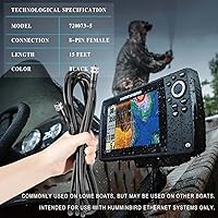 Vista 5 de 720073-5 Cable Ethernet de repuesto para barco Humminbird 720073-5 de 15 pies, compatible con todos los modelos Helix 15, Helix 12, Helix 10, Helix