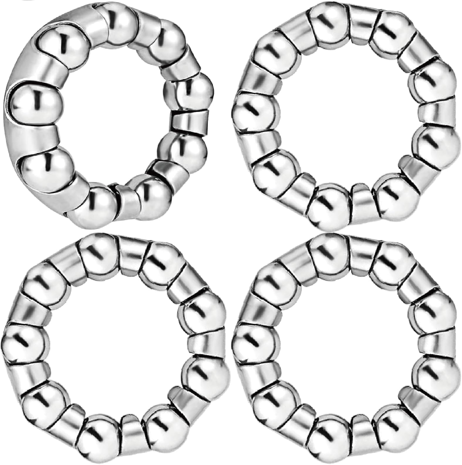 VANSIHO 1/4" x 9 Balls Bike Ball Crank Bearing - 4PCS Stainless Steel Axle Wheel Ball Frame Bearings, Bicycle Ball Bearings Retainer for Mountain/Kids/Low Speed Bikes
