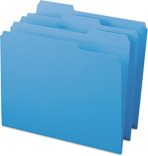 Miniatura 5 de Smead 12034 Carpetas de archivo 1/3 de corte reforzado con pestaña superior Letra Azul 100/Caja