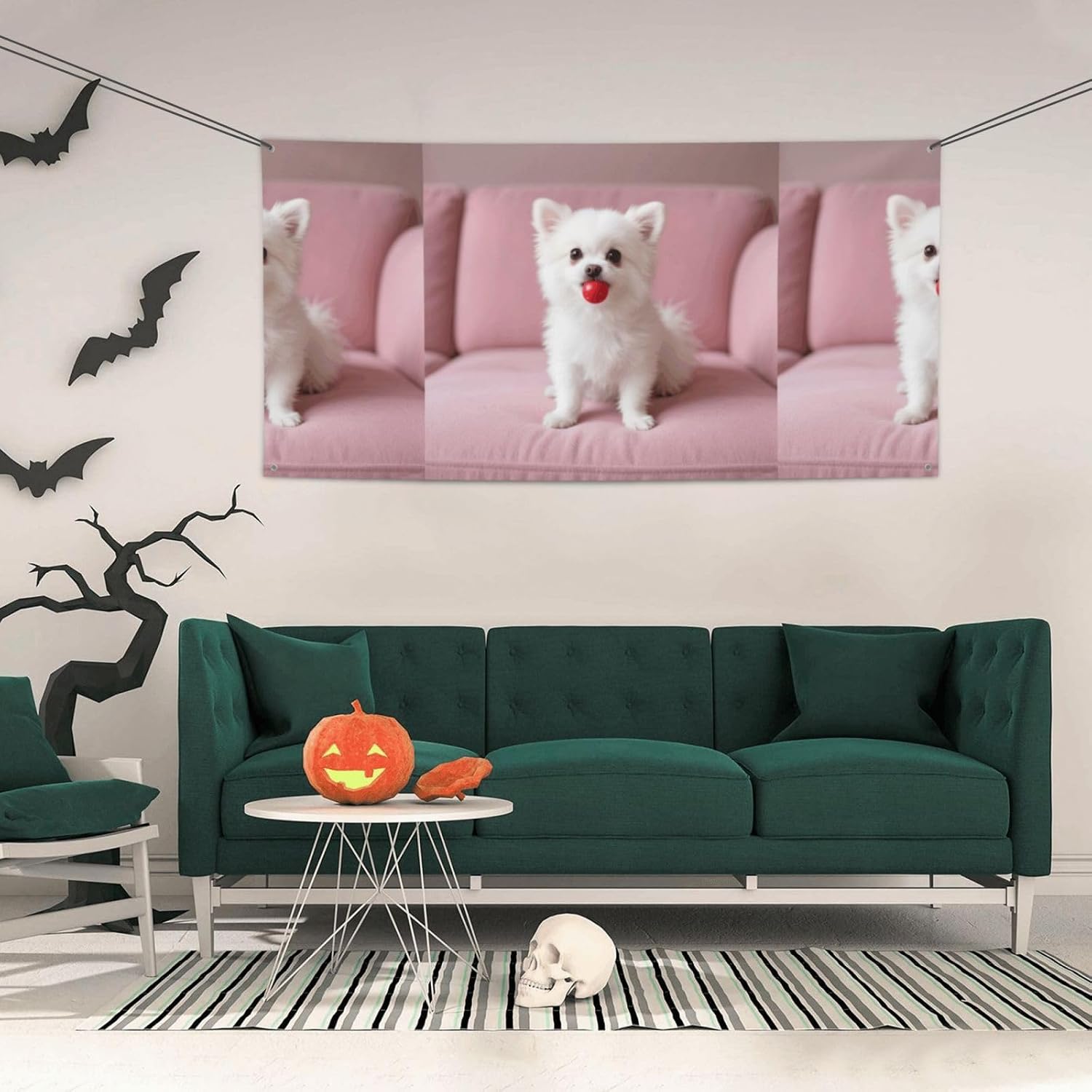 Cute Dog Banner Party Decor Backdrop Banner Birthday Party Photography Background Decorations 47 x 24 Inch Flag Indoor Outdoor Wall Decor Banner Party Supplies Favors image 5