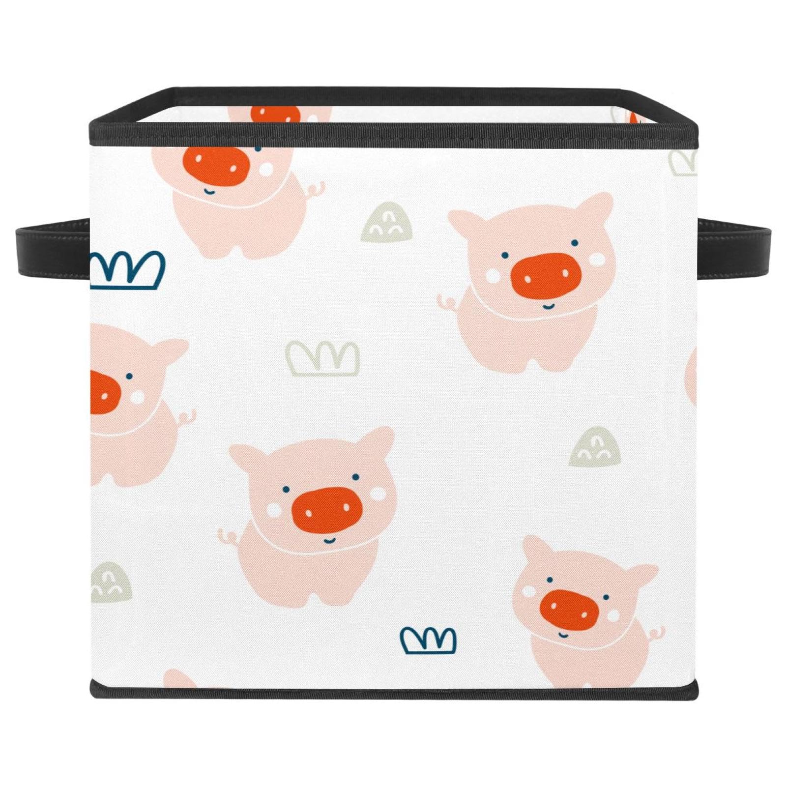 Cube de rangement pliable tissu avec poignées bac organiseur pour placard et livres