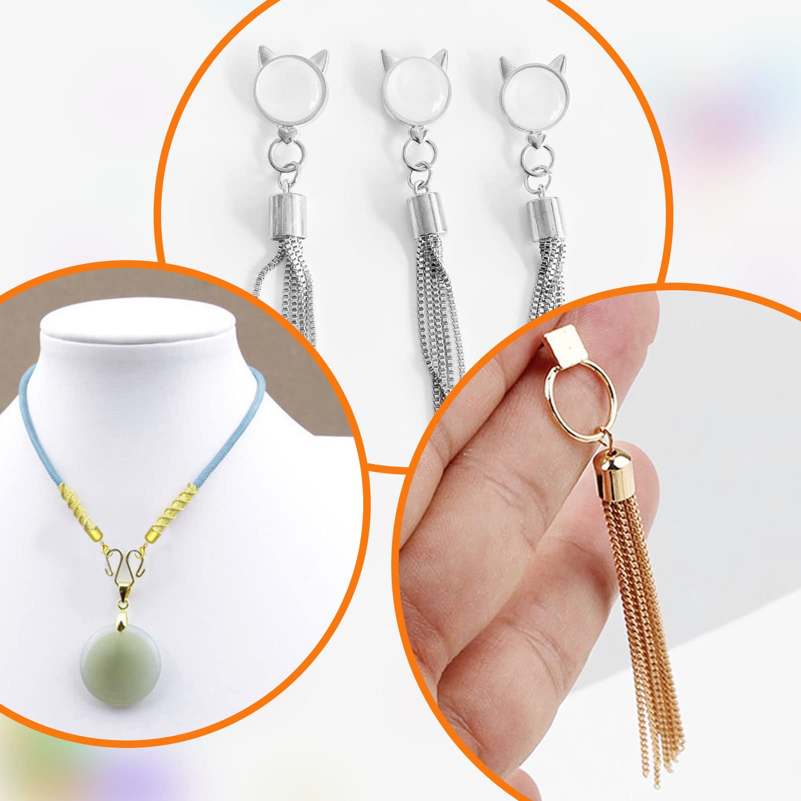 Amazon.co.jp: 600個 真鍮タッセルキャップ、6色 - レザー&メタル 