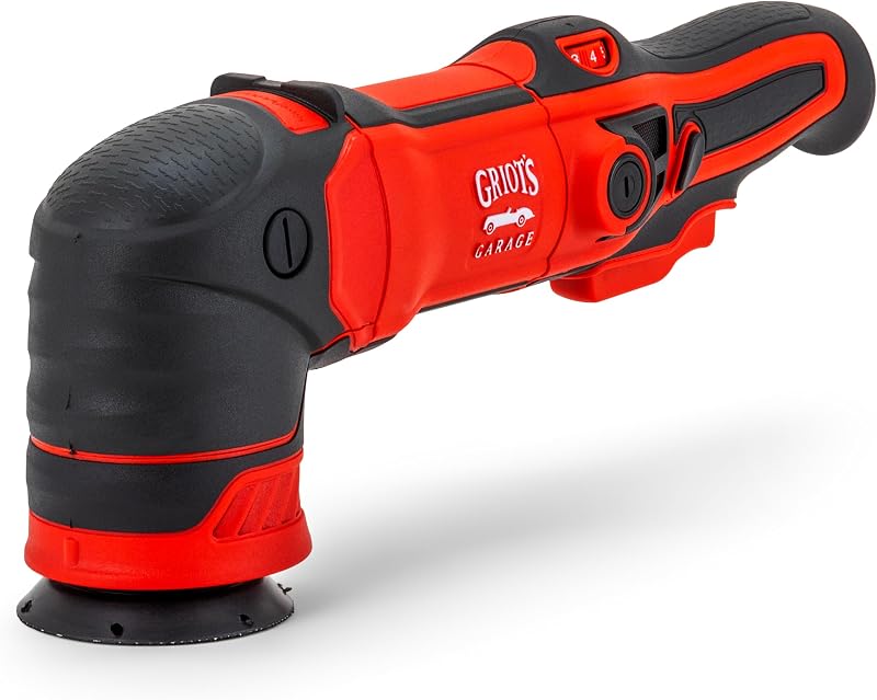 Pulidora orbital Griot's Garage G8 para pulido y detallado de automóviles, 10908 | Incluye placas de respaldo de 2" y 3", velocidad variable, elimina rayones, remolinos, oxidación y más