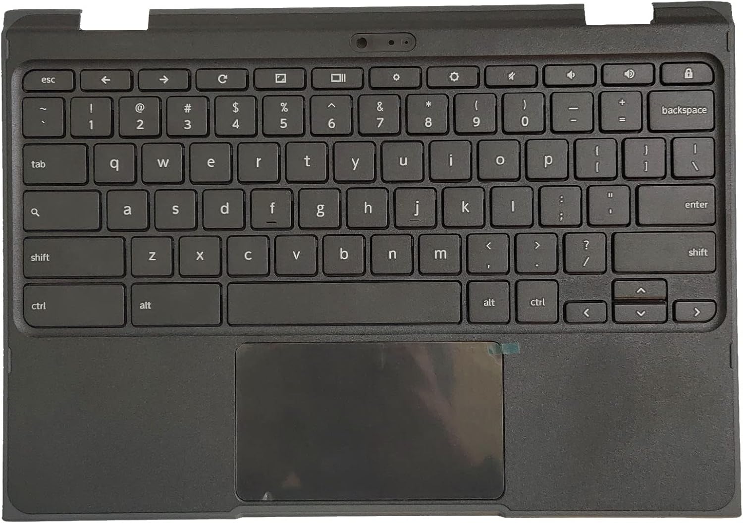 Replacement Laptop Upper Case Palmrest Keyboard Assembly Part for Lenovo Chromebook 500E 1th 5CB0Q79737 Black