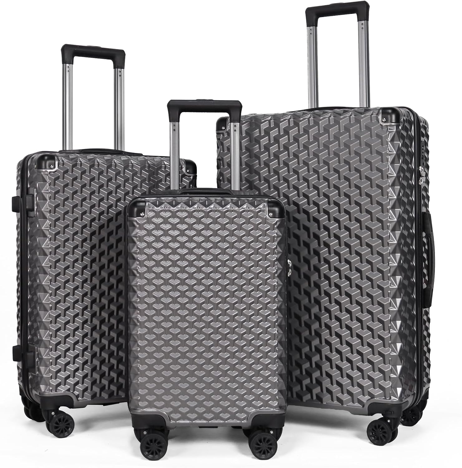 Lot De 3 Valises Rigides Crosstravel – Polycarbonate, Serrure TSA, Ultra Légères, 4 Roues