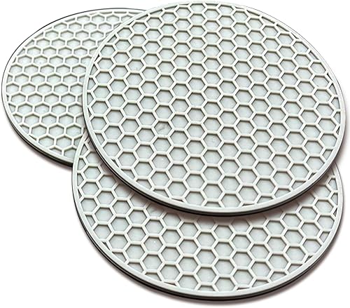 Vista 36 de TENOC Alfombrillas de silicona antideslizantes, resistentes al calor y atrapadoras de agua, para vasos de agua, tazas de té, tazas de café, platos