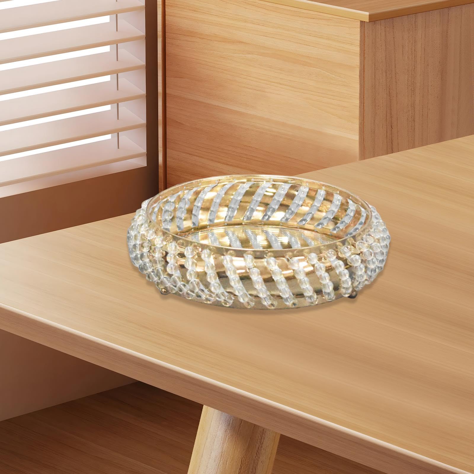 Vassoio Decorativo in Metallo Specchiato (Foto)