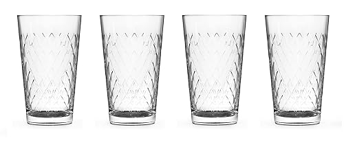 North Mountain Supply Diamondback - Vasos de sidracerveza, apilables, ideales para sidras y cervezas afrutadas, 11 onzas, juego de 4