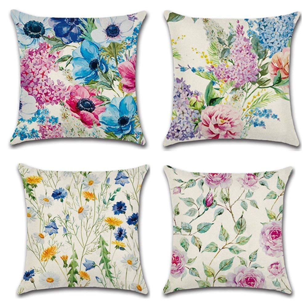 5S0O Tropical Flower Pillow Case, akryl