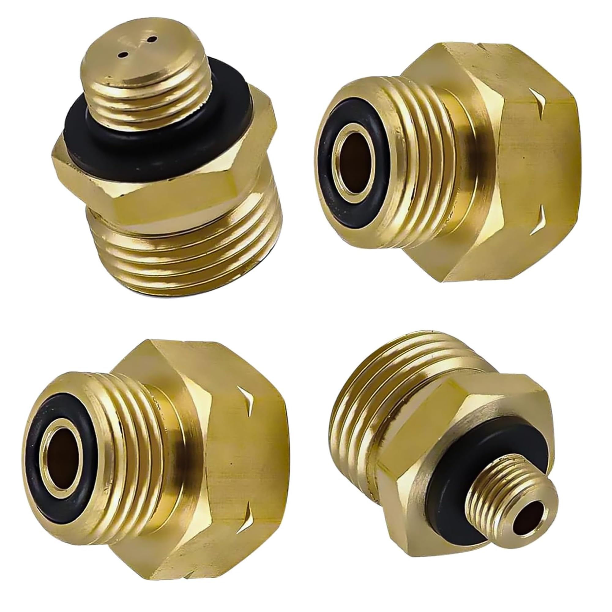 Amazleer Gasflaschen Adapter Set 4-teilig - Messing Adapter Für Europäische Gasflaschen