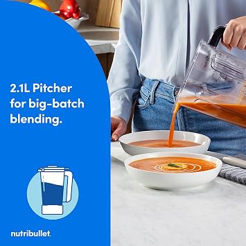 nutribullet Power Core Blender 1200W Jug Blender with XL 2.1L Pitcher