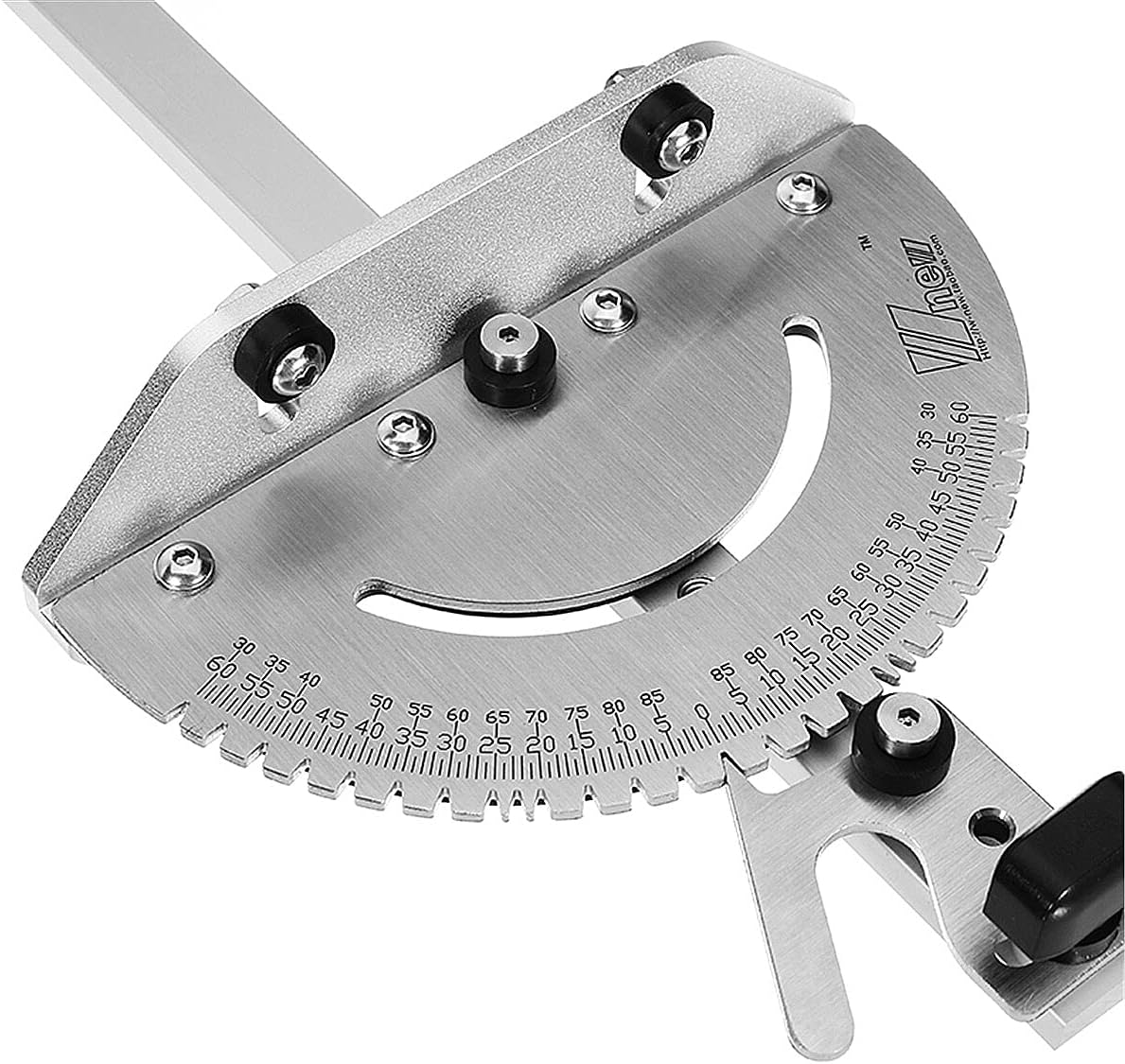 0-90 Degree 450mm Angle Miter Gauge Sawing Assembly Ruler Woodworking Tool for Table Saw Router