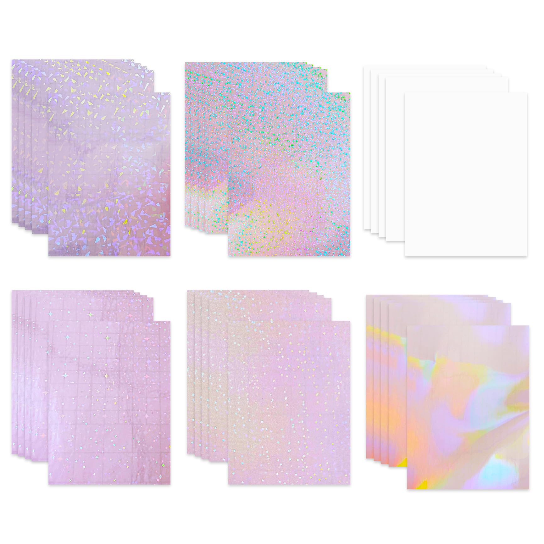 Papier autocollant holographique A4 pour vos projets créatifs et scrapbooking