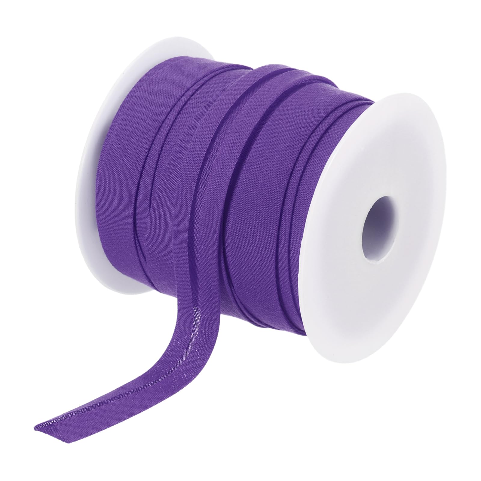 sourcing map 1/2 Inch Single Fold Bias Tape Polyester Continuous Bulk Bias Tape for Sewing, Seaming Quilting Hemming Binding Crafts (Purple 25 Yards)