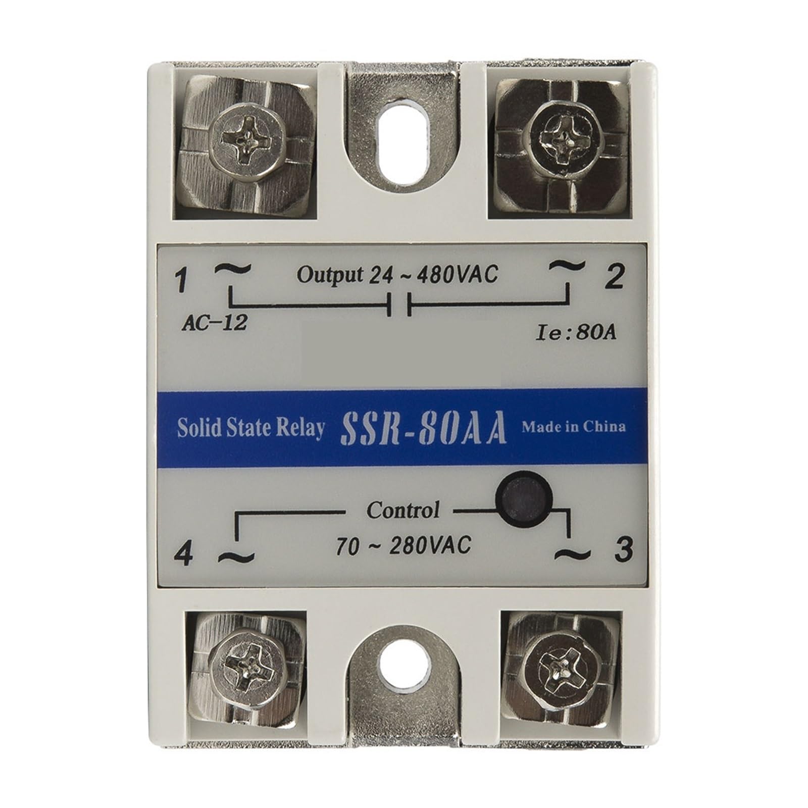 AARTERZZA 80A AC to AC Single Phase SSR-80AA Solid State Relay