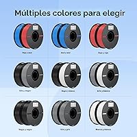 Vista 8 de Creality Paquete de 2 kg de filamento PLA negro y blanco de 1.75 mm para impresión 3D con unión fuerte sin enredos y rendimiento de voladizos