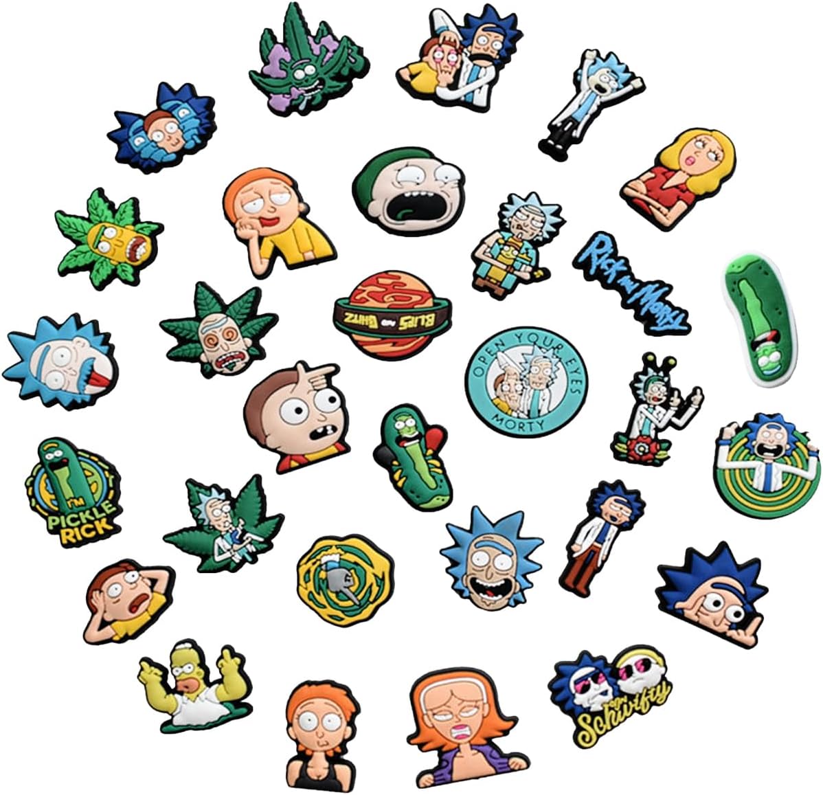 XRHOT XRHOT Shoe Charms 30 PCS Rick and Morty Shoe Charms Croc