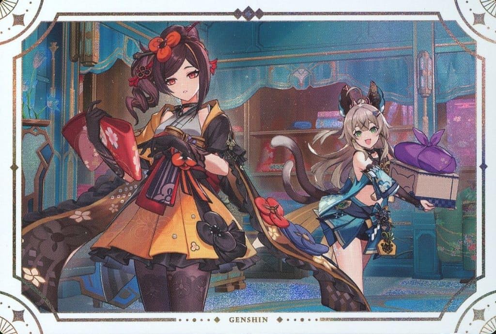 Amazon.co.jp: 原神[Genshin] シールウエハース V23：千織＆綺