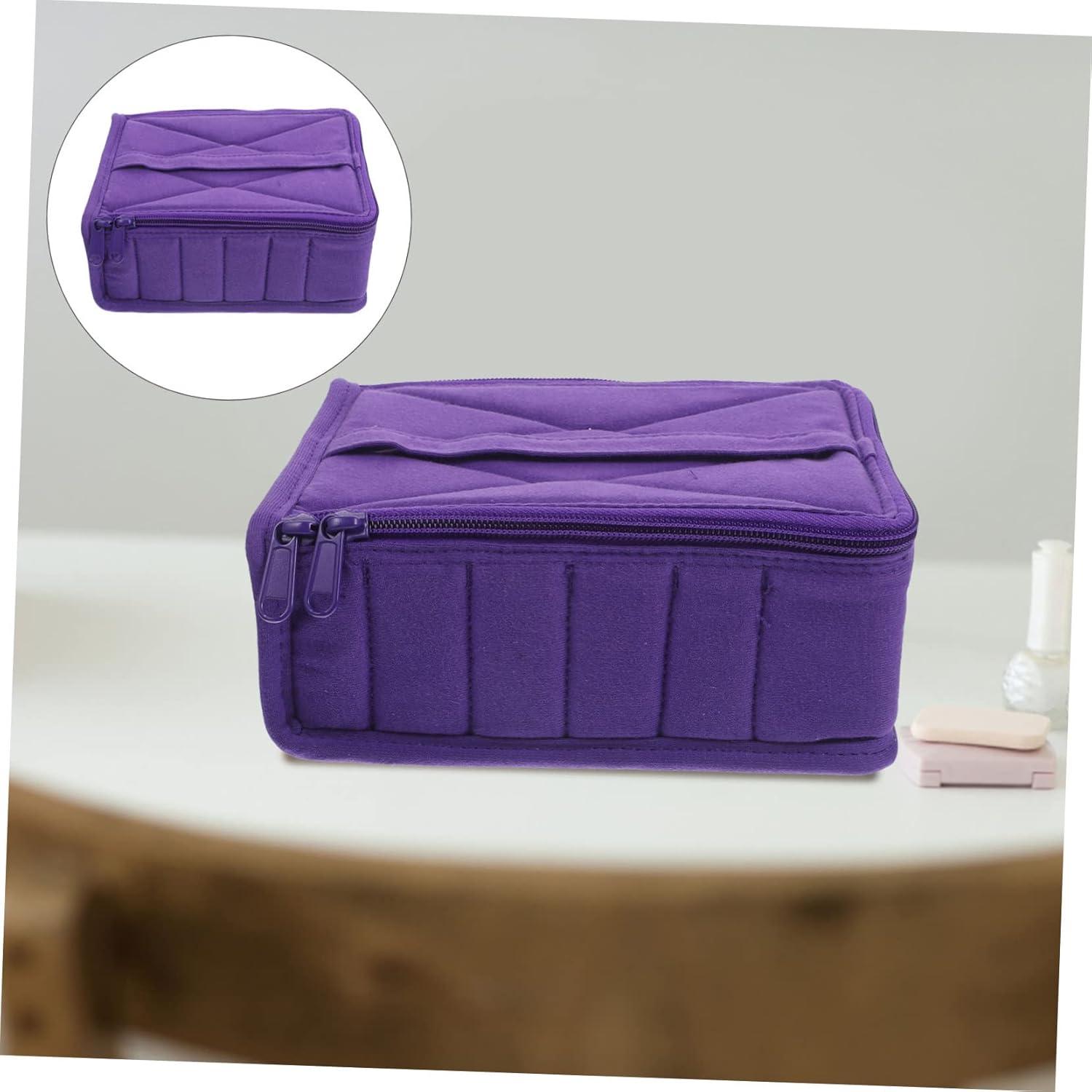 SAFIGLE Essential Oil Storage Container Organizer Bag Bottle Holder for Nail Polish