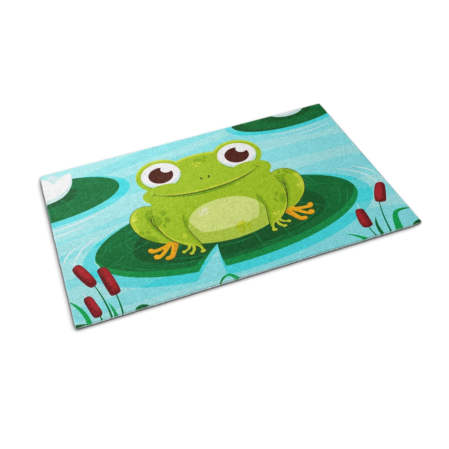 Paillasson 150x100cm tapis antifatigue décoration cuisine et entrée douce grenouille