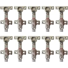 LIKERAINY 95 Degree Full Overlay Hinges 26mm with Damper Soft Closing Kitchen Cabinet Cupboard Wardrobe Door Hinge Pack of 10